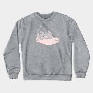 Blue Oriental Shorthair Cat - Anime Aesthetic Cute Kitten Crewneck Sweatshirt